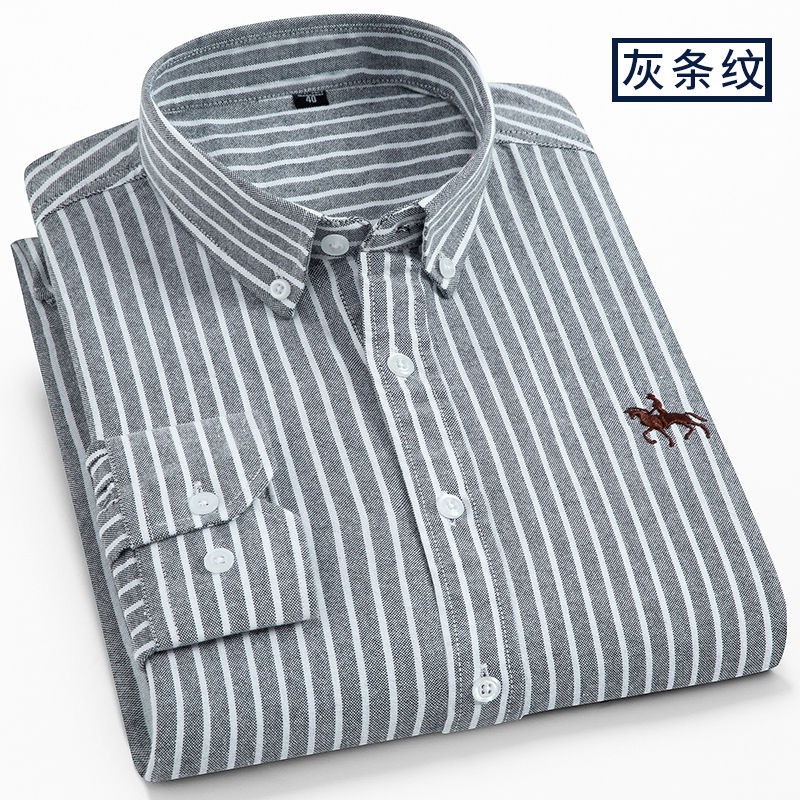 Áo Sơ Mi Dài Tay Vải Oxford 100% Cotton Thời Trang Cho Nam