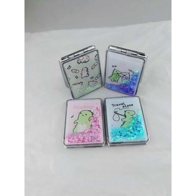 Gương mini thiết kế vỏ kim tuyến nước lấp lánh chất lượng cao