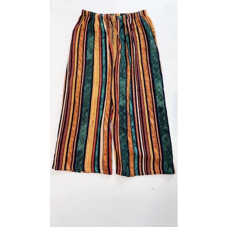 Quần ngố vải lanh, quần lửng culottes hoạ tiết