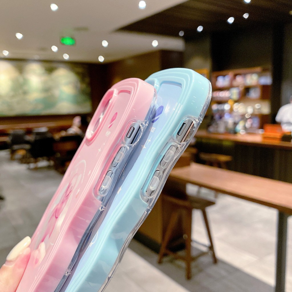 Ốp Điện Thoại Trong Suốt Họa Tiết Gợn Sóng 2 Trong 1 Cho iphone 13 12 pro max 11 XS X XR 7 8 plus 13-7P