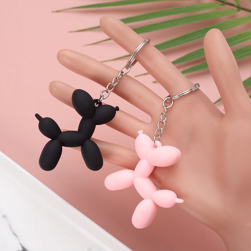 Móc Khóa Hình Chú Chó Và Bong Bóng Dễ Thương
