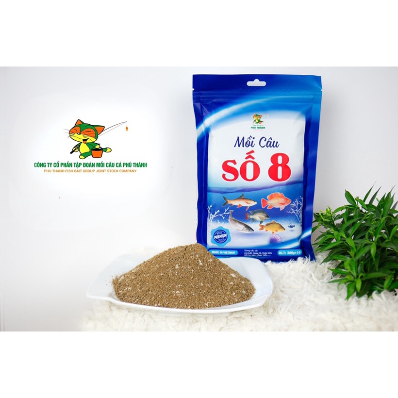 Mồi câu số 8 - mồi câu Phú Thành (300gram)