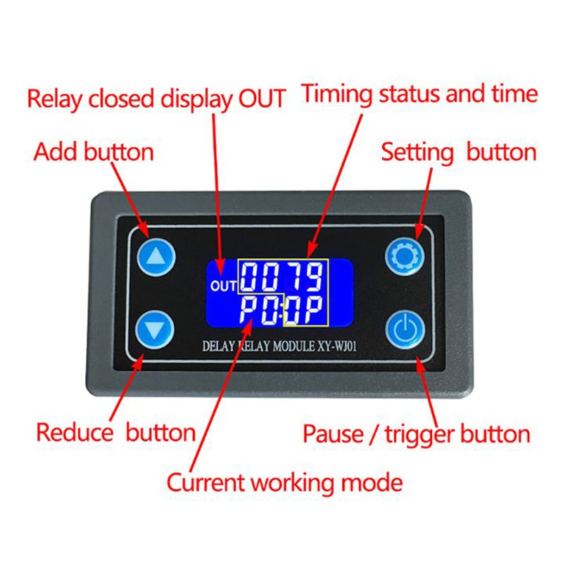 Module relay thời gian trễ kích hoạt chuyển mạch kỹ thuật số XY-WJ01