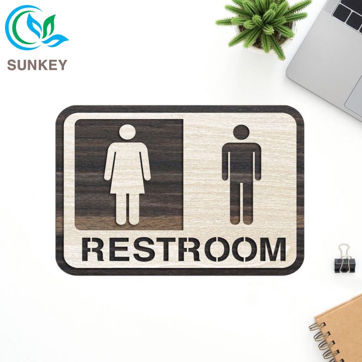 Bảng Biển Toilet - Bảng Gỗ Vintage Decor Toilet - WC Nam Nữ - Resroom