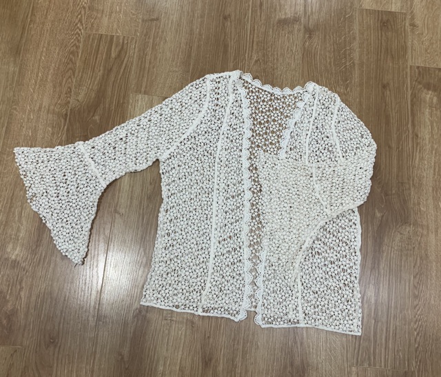 [SẴN] Bikini len móc set 3 món màu trắng ngà | BigBuy360 - bigbuy360.vn