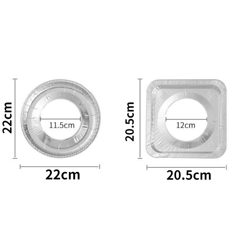 10pcs Thickened Gas Stove Oil-proof Pad Heat Resistant Aluminum Foil Cleaning Paper Kitchen Accessories