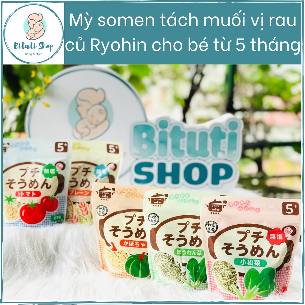 Mỳ Somen Rau Củ Tách Muối Ryohin cho bé từ 5tháng