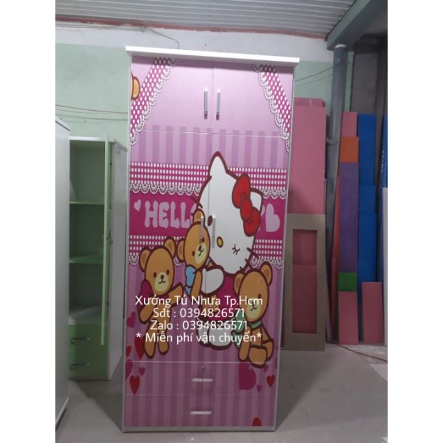 Tủ Quần Áo HELLO KITTY  free ship và lắp ráp tại nhà