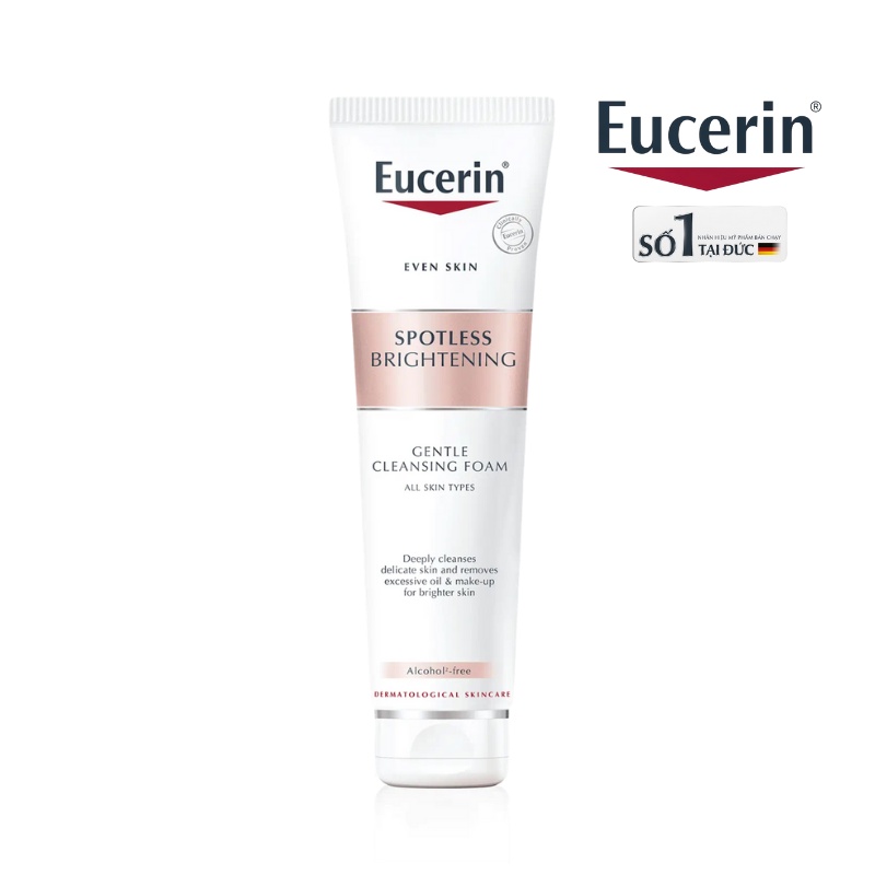 Eucerin Sữa Rửa Mặt Tạo Bọt Làm Sáng Da Even Skin Spotless Brightening Gentle Cleansing Foam 150g