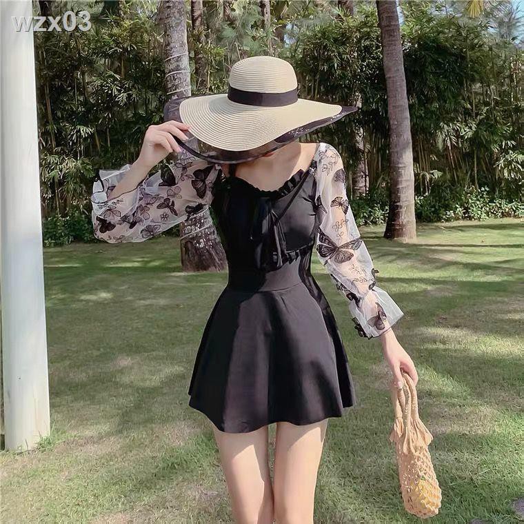 Áo tắm một mảnh nữ dễ thương bảo thủ Nhật Bản thời trang mới 2021 sinh viên suối nước nóng che bụng trông gầy | BigBuy360 - bigbuy360.vn