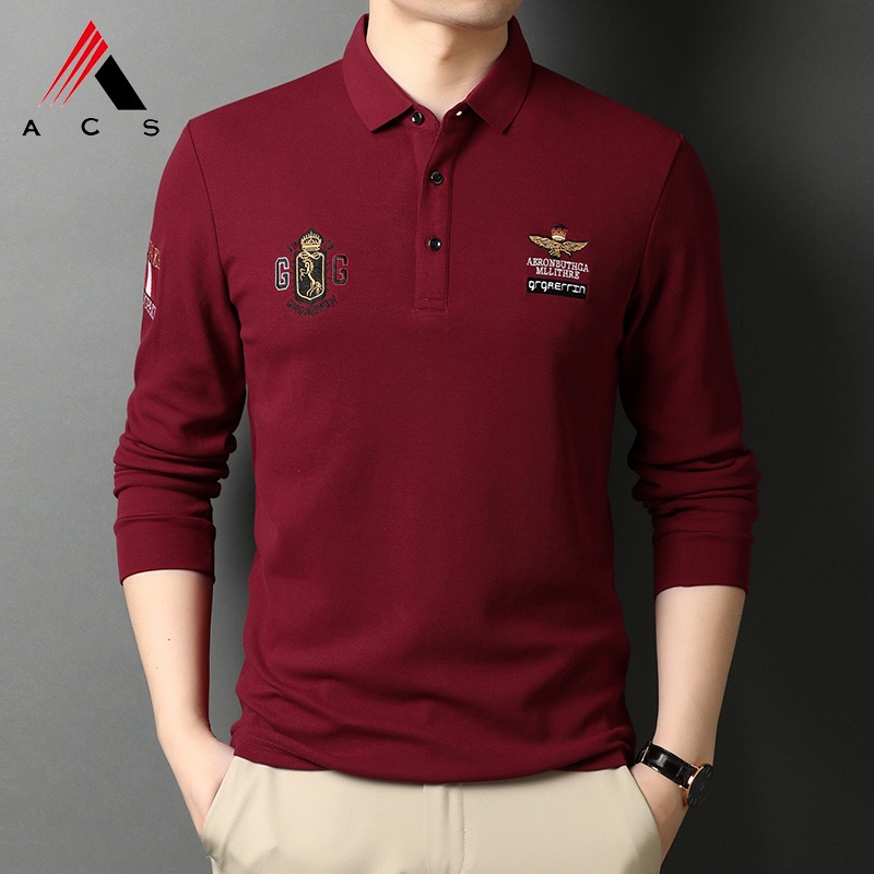 Áo thun POLO tay dài 4 màu sắc dành cho nam