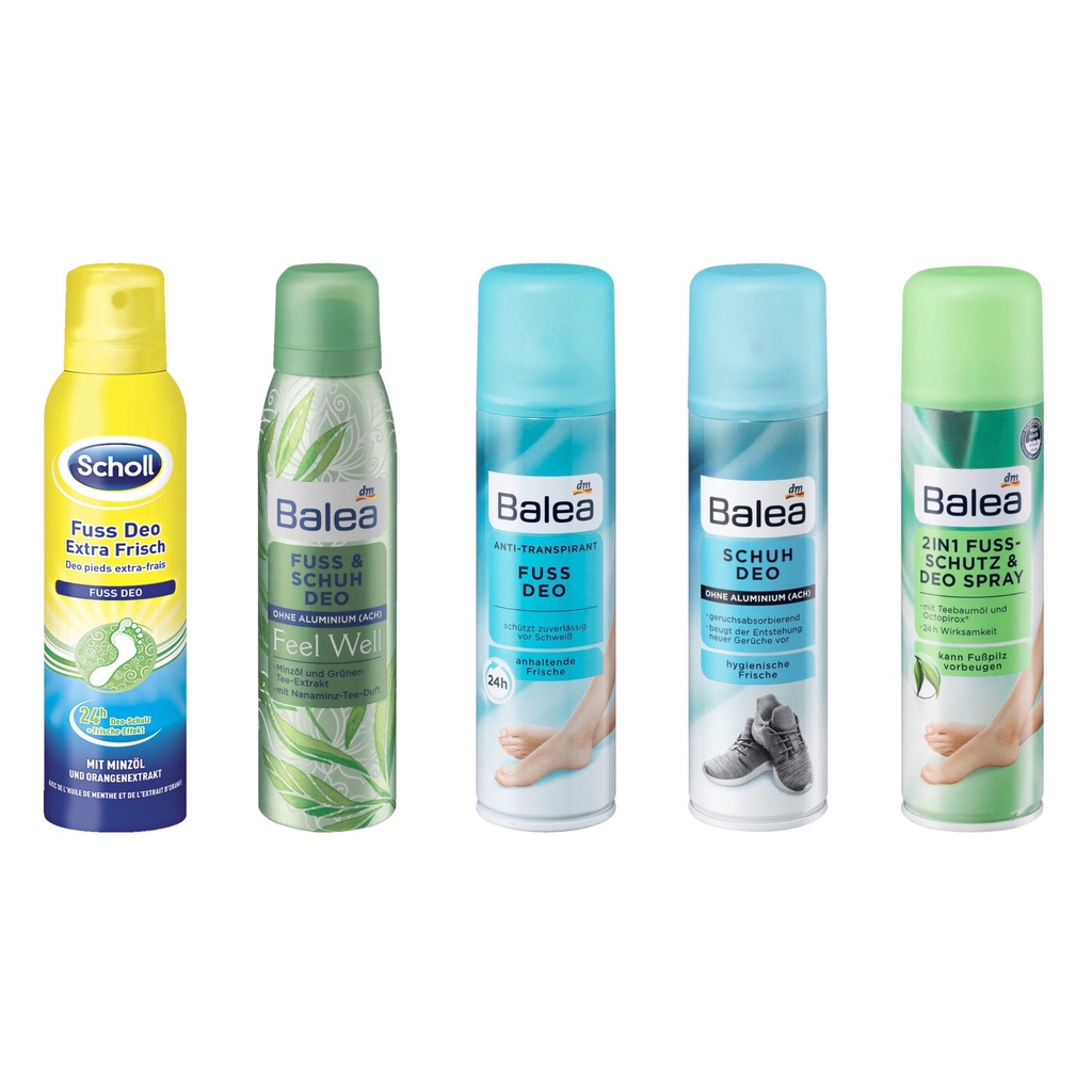 Xịt khử mùi hôi chân và giày Scholl/ Balea, 150ml-200ml