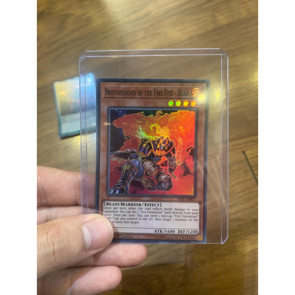 [ Dưa Hấu Yugioh ] Lá bài thẻ bài Brotherhood Of The Fire Fist Bear – Super Rare - Tặng bọc bài nhựa bảo quản