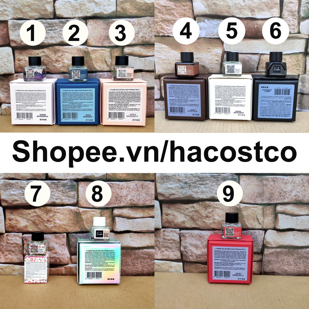 Nước Hoa Vùng Kín Foellie Eau De Inner Perfume 5ml Hàn Quốc check được chính hãng - Có nhiều màu | Thế Giới Skin Care