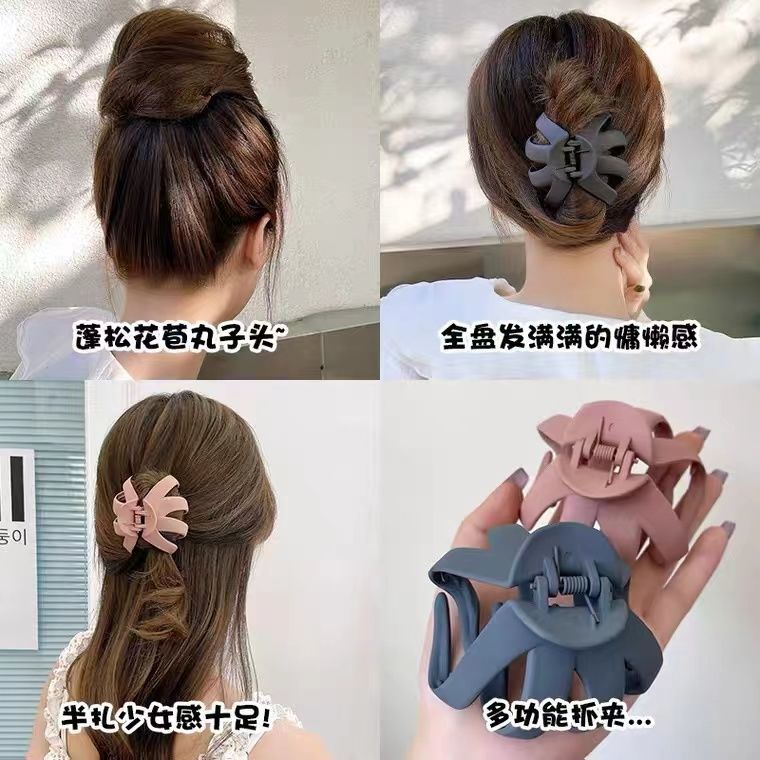 Jiashucheng Kẹp Tóc Đuôi Ngựa Cỡ Lớn Không Đường May Tiện Dụng