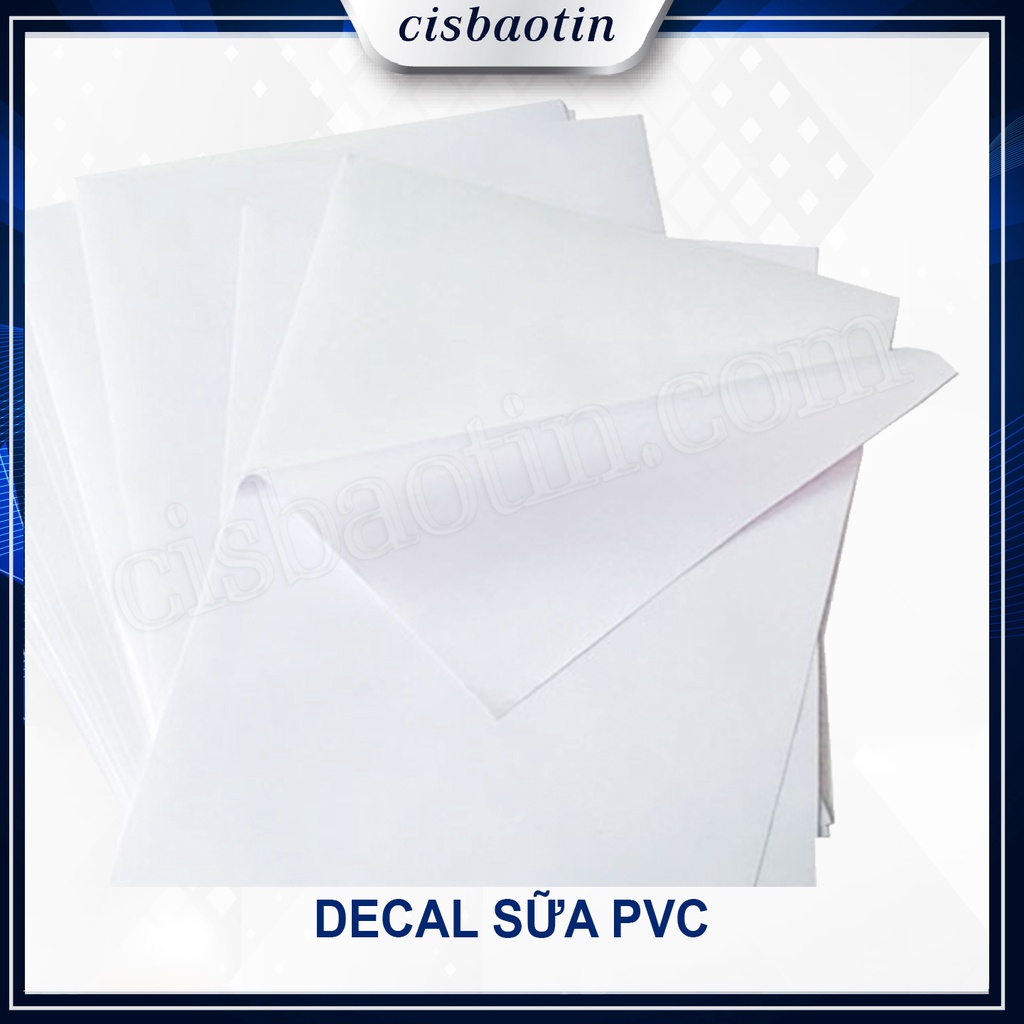 DECAL PVC TRẮNG SỮA A4  XẤP 50 TỜ
