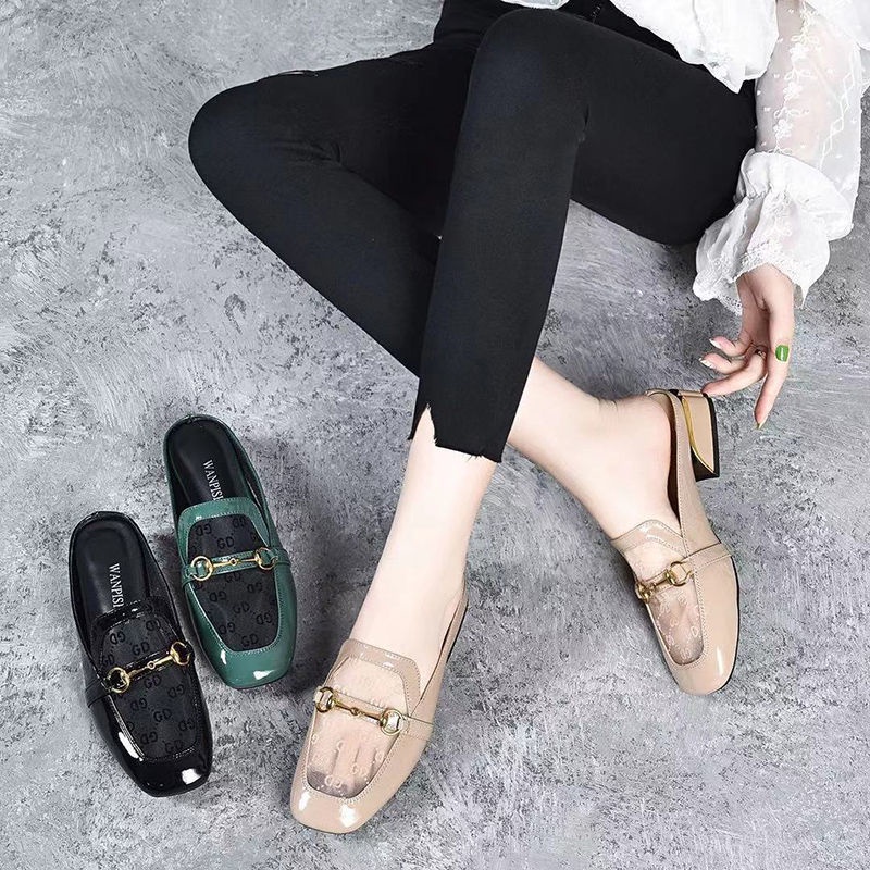 Dép Bít Mũi Phối Lưới Phong Cách Thời Trang Mới Có Size 41