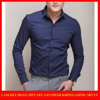 Áo sơ mi nam dài tay màu tím than lịch lãm - Thời trang nam công sở 2019