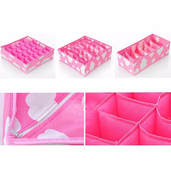 Combo 3 Hộp Đựng Đồ Lót Giúp Không Gian Thêm Gọn - giao mẫu ngẫu nhiên