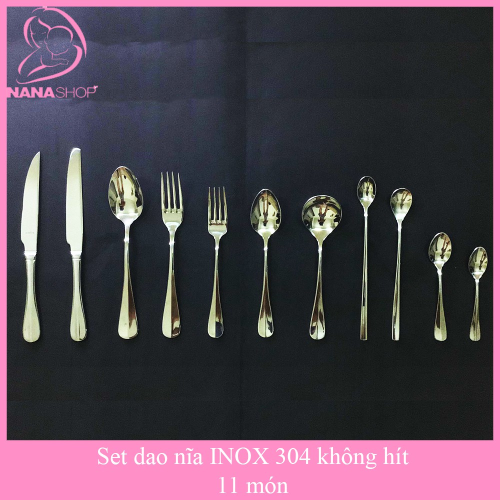 Bộ dao nĩa hàng xuất xịn Inox 304 ( 11 món )