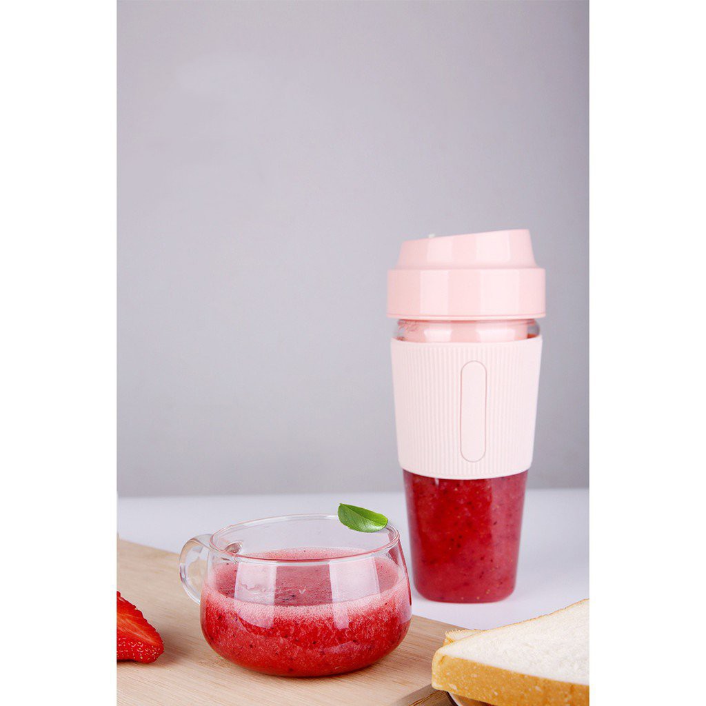 Máy xay sinh tố mini cầm tay 4 lưỡi, Máy xay cầm tay Juicecup - Fruitcup - Juicer mẫu mới 2021 bảo hành 1 đổi 1