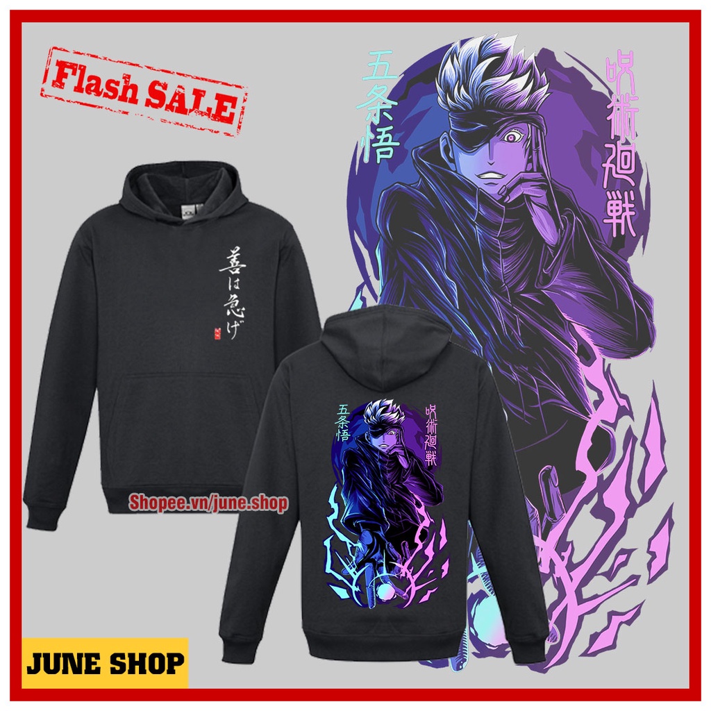 Áo khoác Jujutsu Kaisen, Áo Hoodie Anime in hình Gojo Satoru