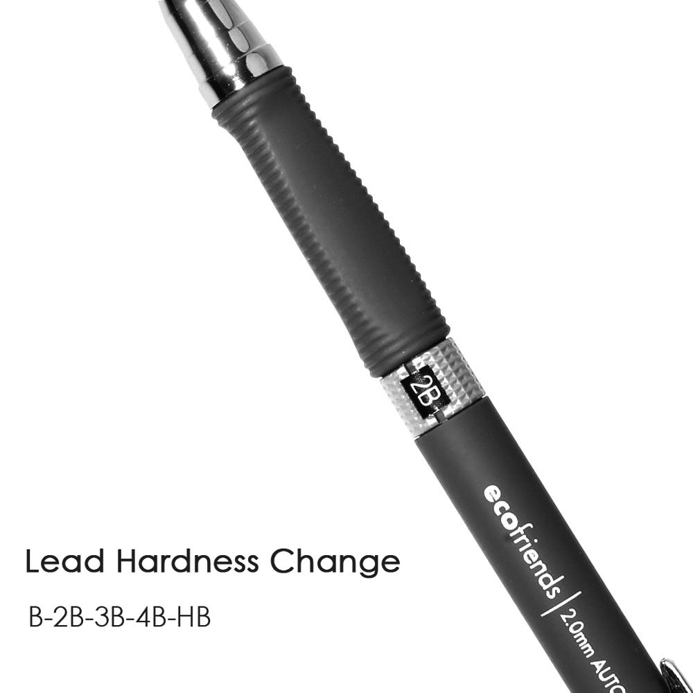 Bút chì kim bấm ngòi 2B 2mm màu đen/ xanh dương tiện lợi dành cho văn phòng/ trường học