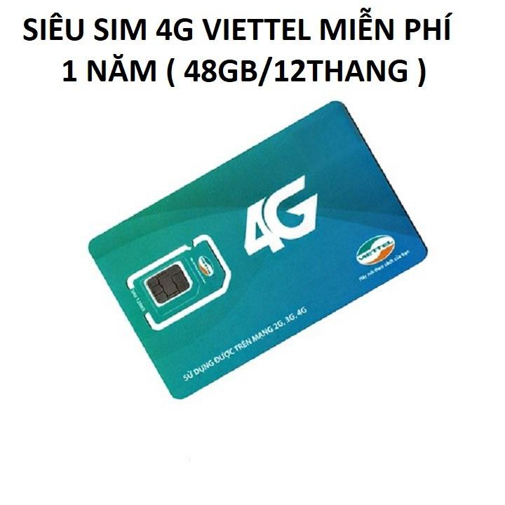 <<DÙNG MIỄN PHÍ>>SIM 3G 4G VIETTEL D500 4GB/1 THÁNG x 12 tháng. trọn gói 1 năm không nạp tiền