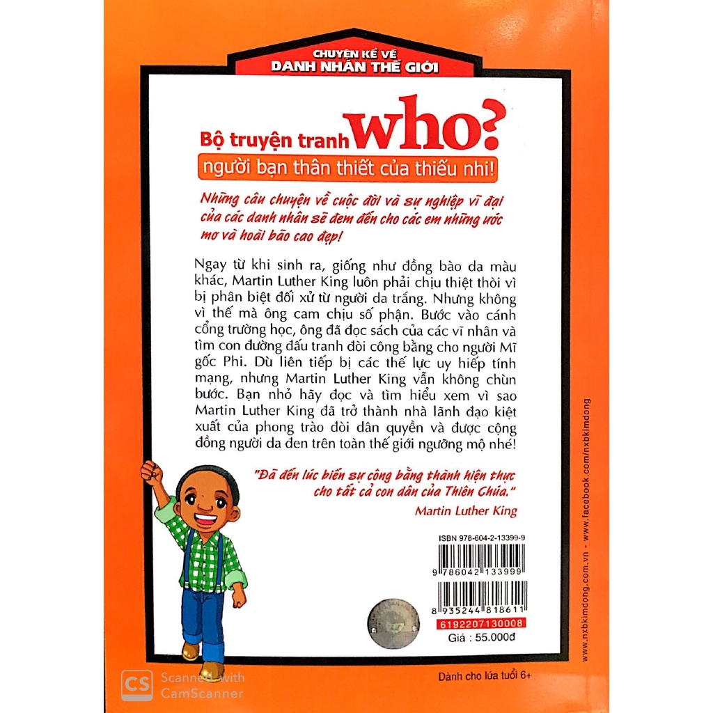 Sách - Who? Chuyện Kể Về Danh Nhân Thế Giới: Martin Luther King