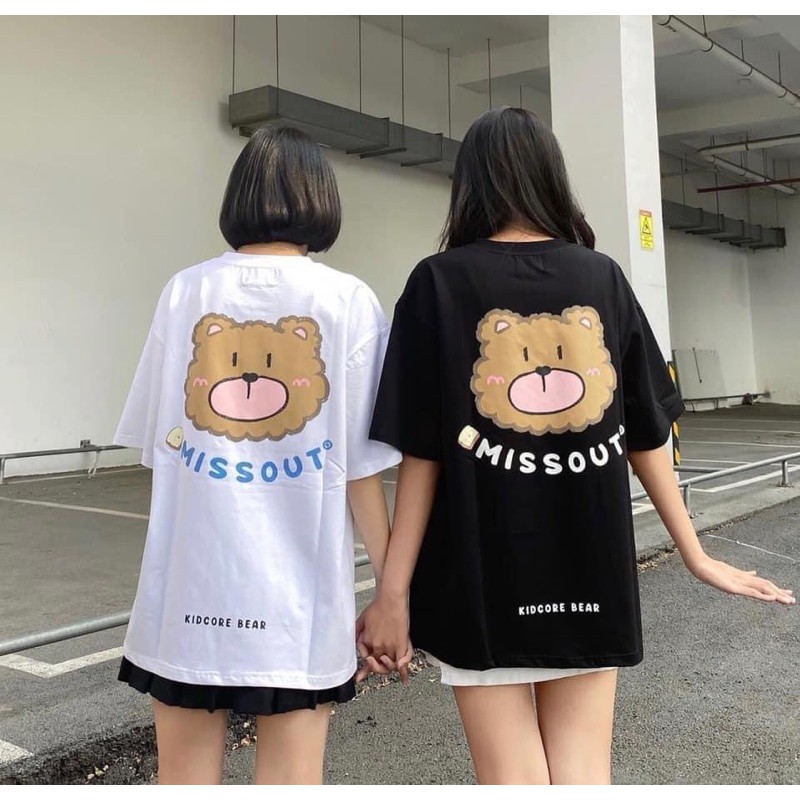 [Mã SKAMA06 giảm 8% tối đa 50K đơn 250K] [Rẻ Vô Địch Áo cotton tay lỡ Unisex -- Gấu Nâu Missout🐻 | BigBuy360 - bigbuy360.vn