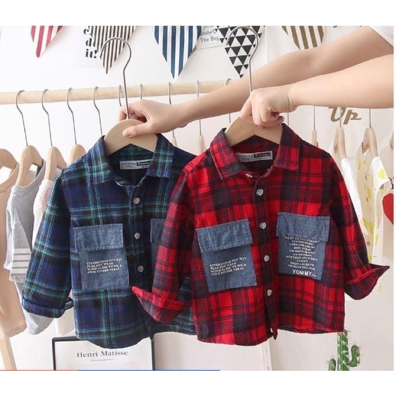 Áo sơmi Tommy xuất khẩu bé trai
