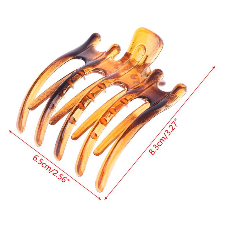 Kẹp Tóc Càng Cua 5 Móng Vuốt Màu Đen Chống Trượt Đơn Giản Cho Nữ