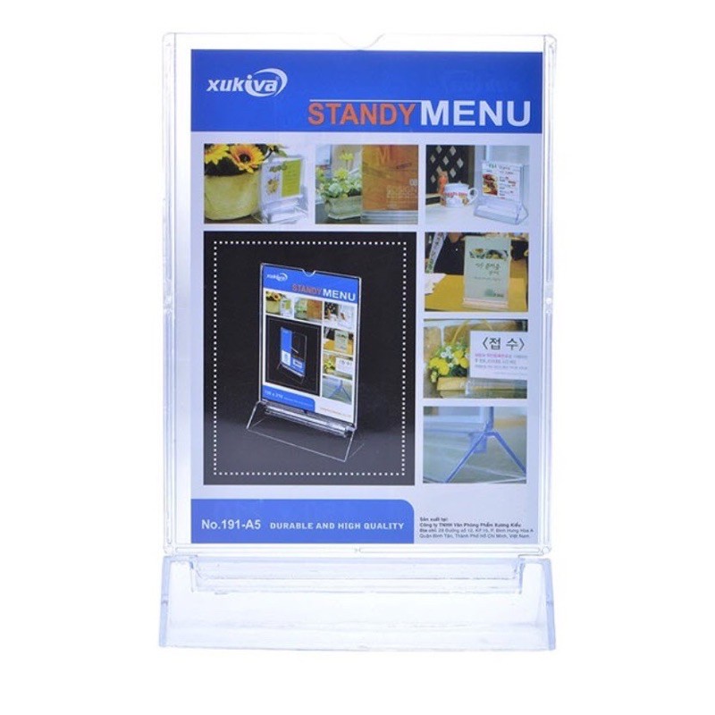 Standy Menu Mica Xukiva Standee A6-A5-A4.