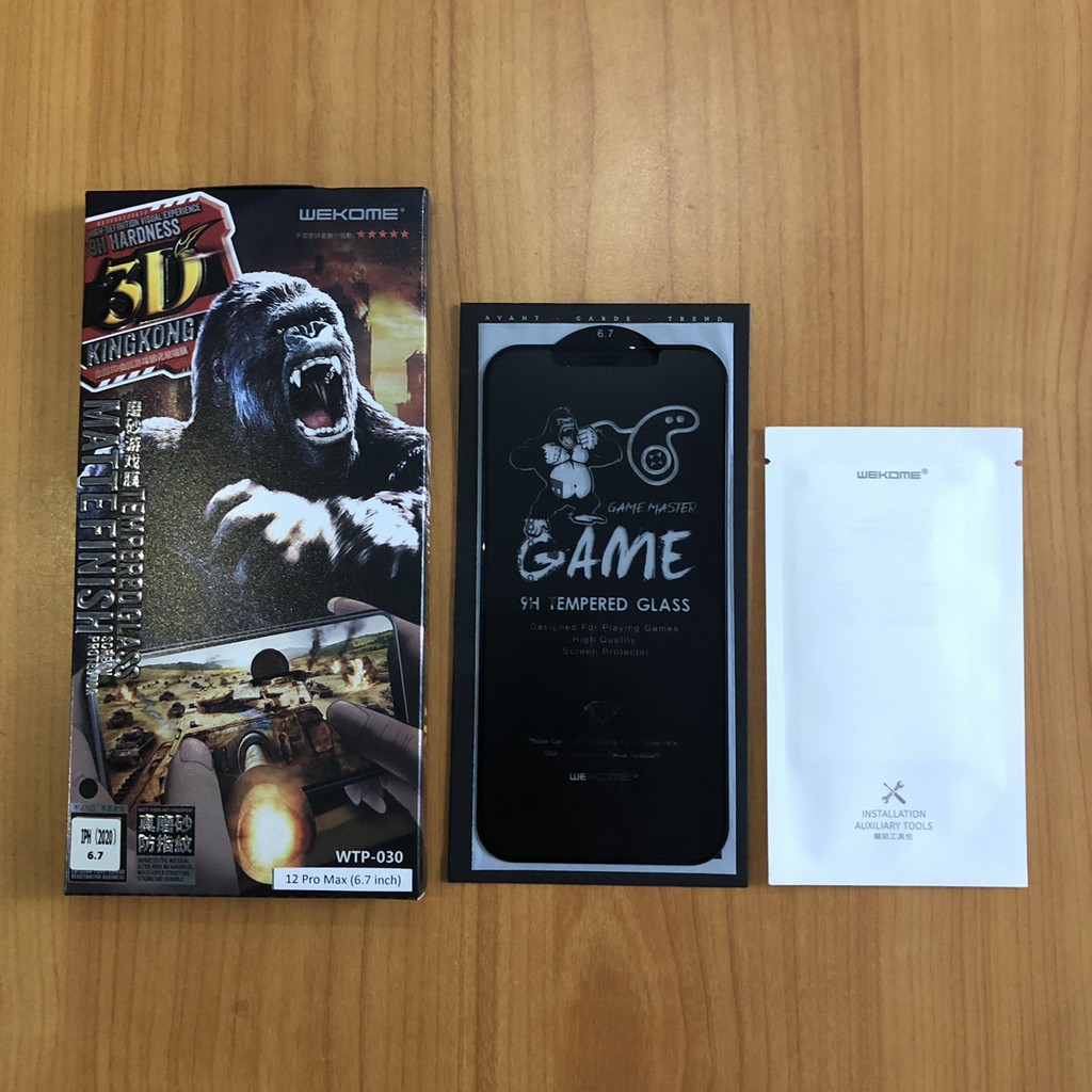 Kính Cường Lực KingKong 3D Nhám, Chống Vân Tay Cho iPhone X đến iPhone 15ProMax