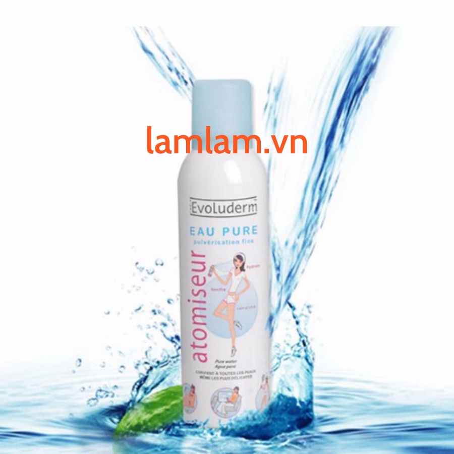 Xịt khoáng dưỡng da cấp ẩm Evoluderm Atomiseur Eau Pure 150ml