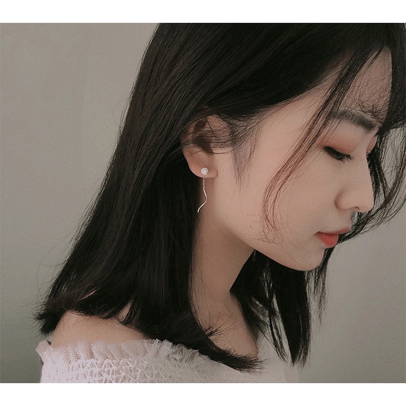 MANYUE Hoa Tai Dáng Dài Thiết Kế Hình Viên Kẹo Đáng Yêu Cho Nữ