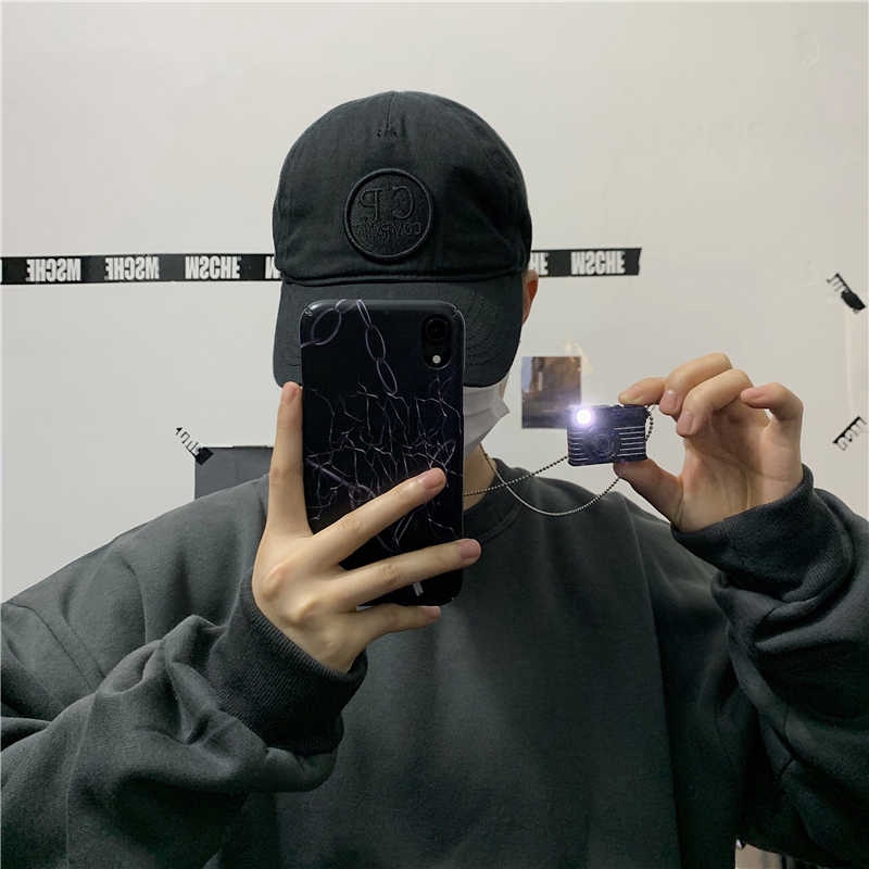 Dây chuyền 22F089 mặt hình máy ảnh flash phong cách thời trang hiphop harajuku dành cho cặp đôi nam nữ