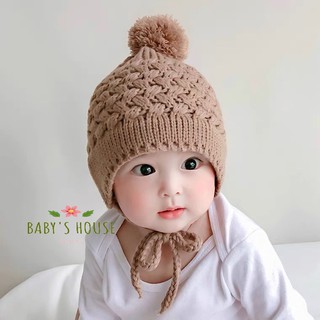 Mũ len trẻ em (1-3y) - Mũ len đan mắt dứa cho bé Baby's house