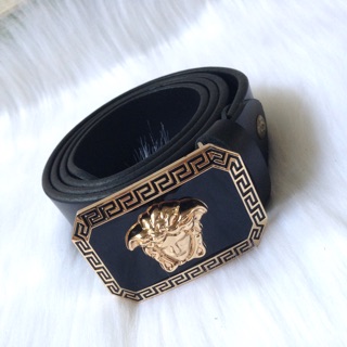 Dây nịt nam da bò khoá búp Vers vàng 3.7cm