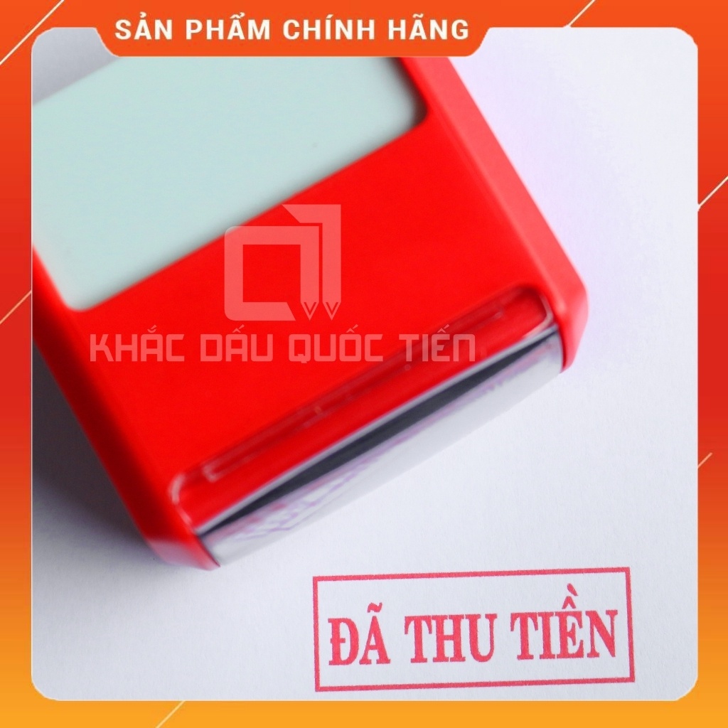 Con dấu đã thu tiền có mực sẵn đóng hơn 1000 lần kích thước 14x38mm,20x47mm,22x28mm