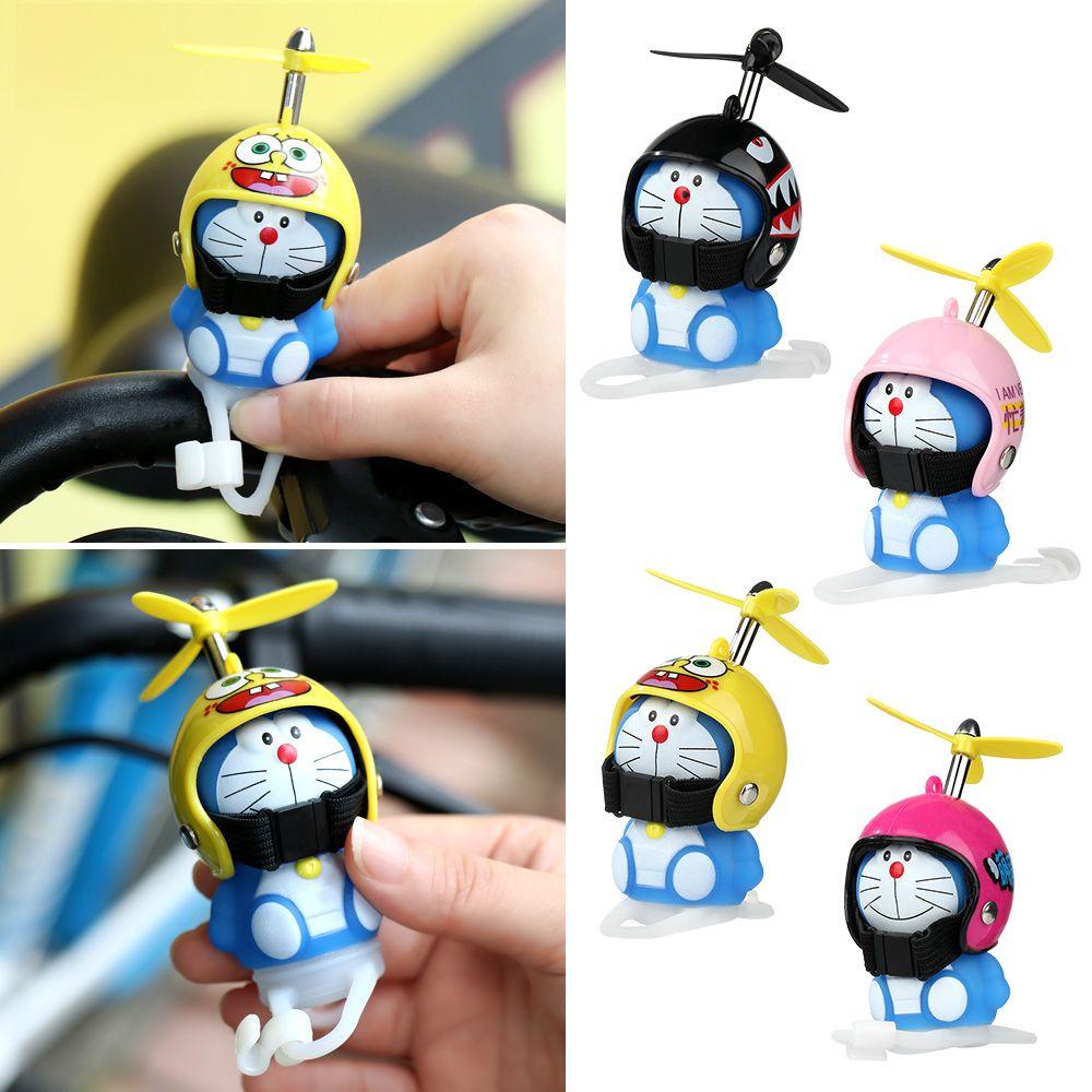 Phụ Kiện Đèn Gắn Mũ Bảo Hiểm Hình Doraemon Bằng Tre Chuyên Dùng Cho Xe Máy