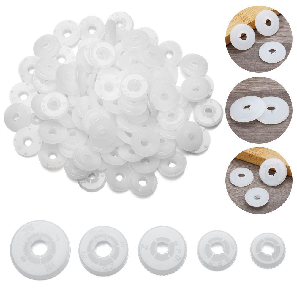 NIUYOU Túi 100 Vòng Đệm Tròn Màu Trắng Cho Búp Bê