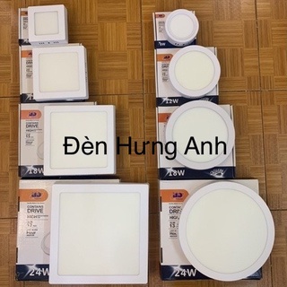 Đèn Ốp Nổi Viền Trắng 6W - 12W - 18W - 24W. Ánh Sáng Trắng - Vàng - Trung Tính - Đổi Màu 3 Chế Độ.