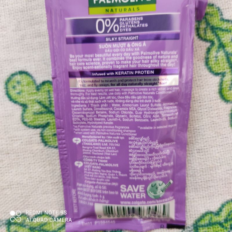 Dầu gội có dầu xả Palmolive Naturals (12 gói)