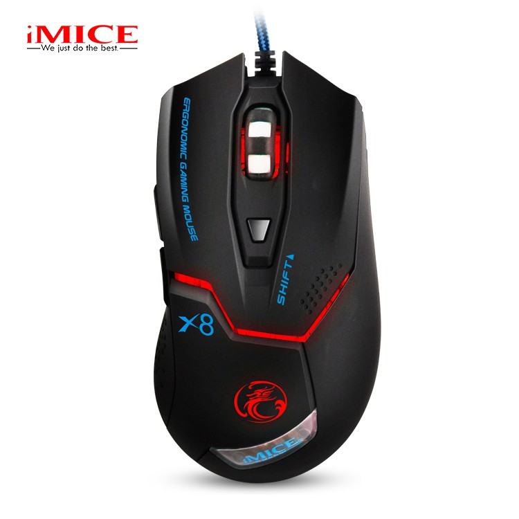 Mouse Gaming IMICE X8 Dây dù - Led 7 màu