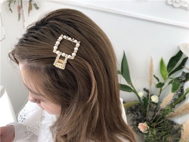 Set 3 Kẹp Tóc Mái Hạt Châu Sang Chảnh Kẹp Mái Cho Bạn Nữ