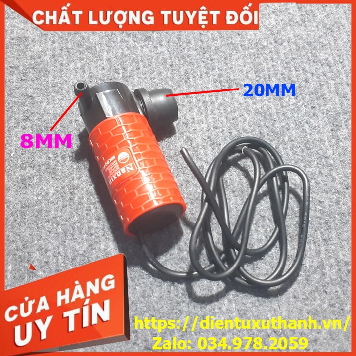 máy bơm nước chìm mini 12V - 2A, bơm dùng cho máy cắt rãnh tường, máy cắt gạch