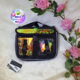 Túi Đeo Chéo Colkids Club Sọc Hologram Kèm Tag, Giấy Thơm Và Hoa Kiki
