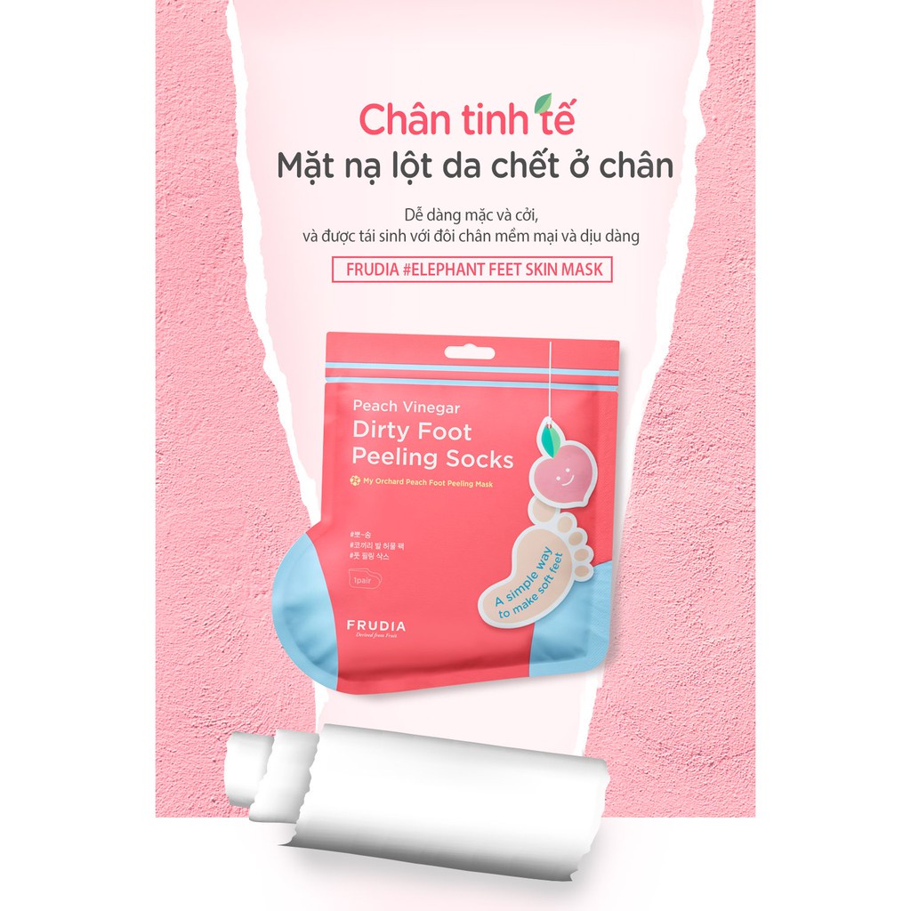 [Tặng 88k]Mặt Nạ Chân Tẩy Tế Bào Chết Hương Đào Frudia My Orchard Peach Foot Peeling Mask 40g x 1pcs