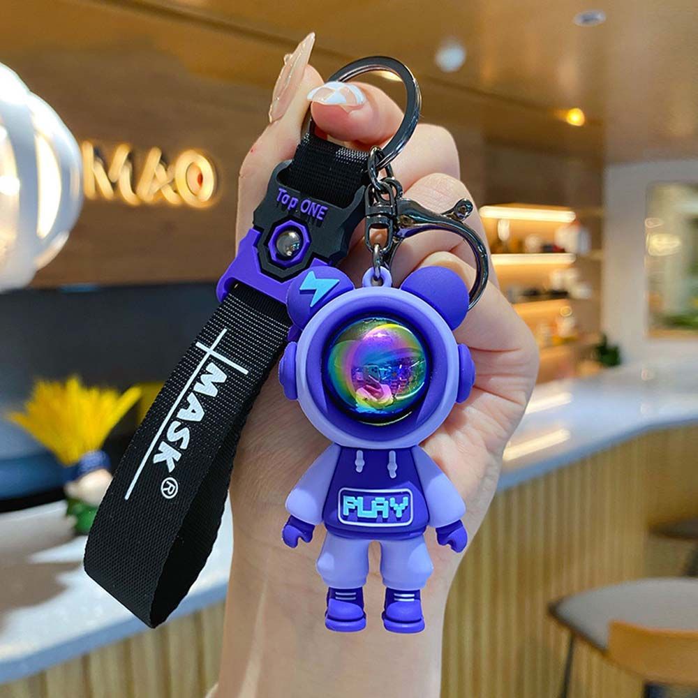Móc khóa bằng silicon hình chú gấu đáng yêu gồm nhiều màu tùy chọn